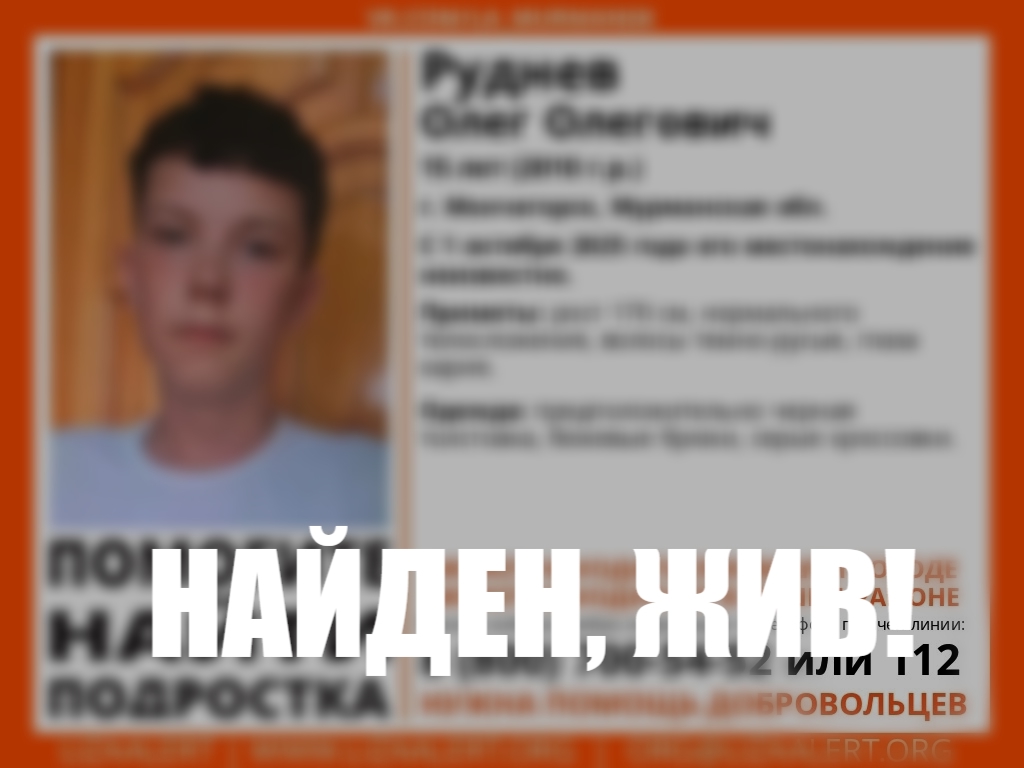 Волонтеры Карелии: пропавшего в Мурманской области подростка нашли, он жив