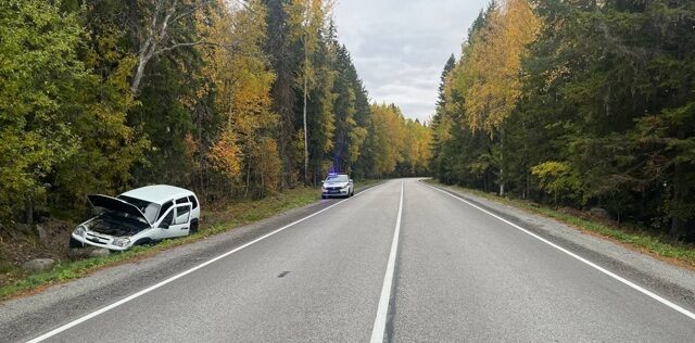 Внедорожник в Карелии ушел в кювет — водитель попал в больницу