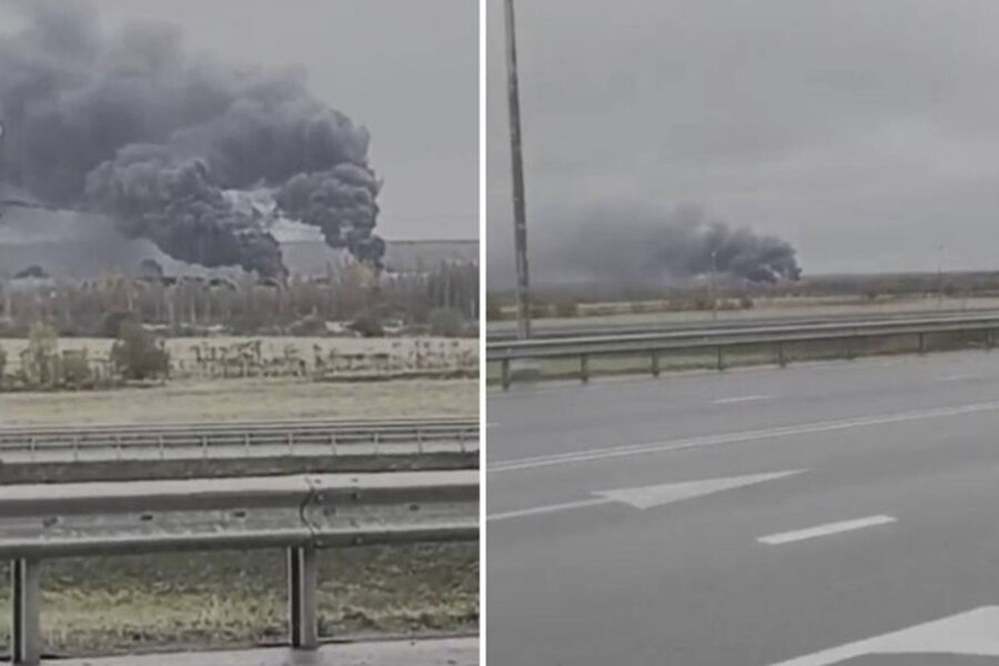 Мощный пожар спалил девять катеров и Toyota под Гатчиной вместе с бизнесменом