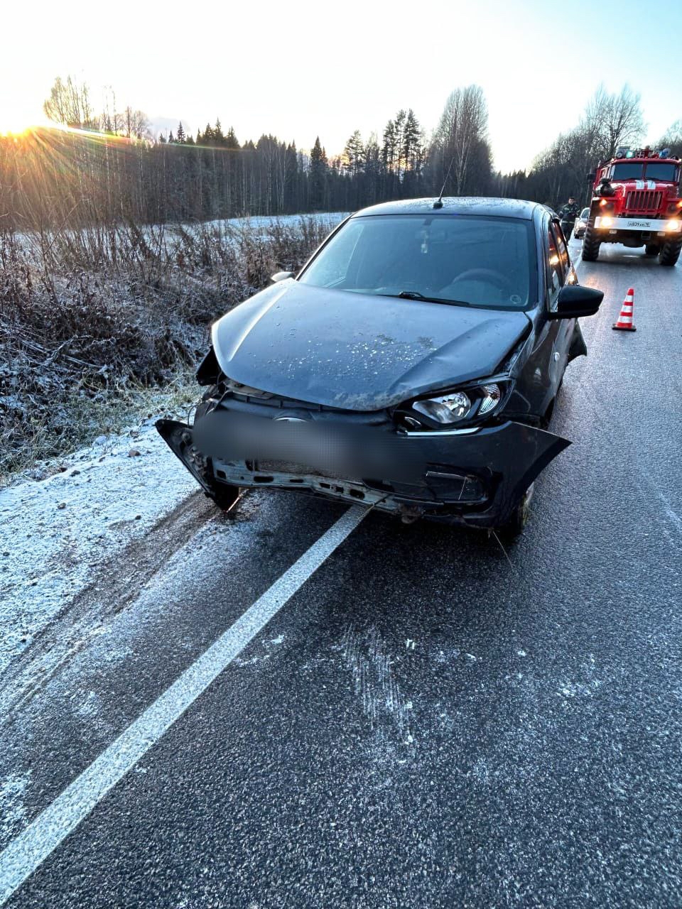Водитель легковушки натворил дел у бывшей деревни в Пудожском районе Карелии