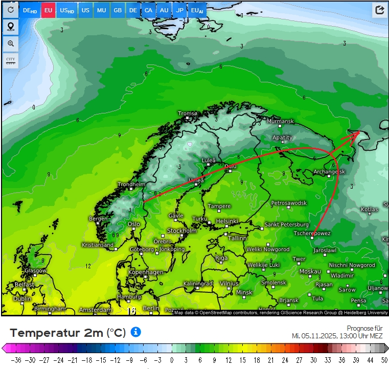 Мощная волна тепла окутает Карелию в ноябре
