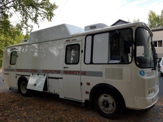 Мобильные маммографы/флюорографы продолжают работу в районах Карелии