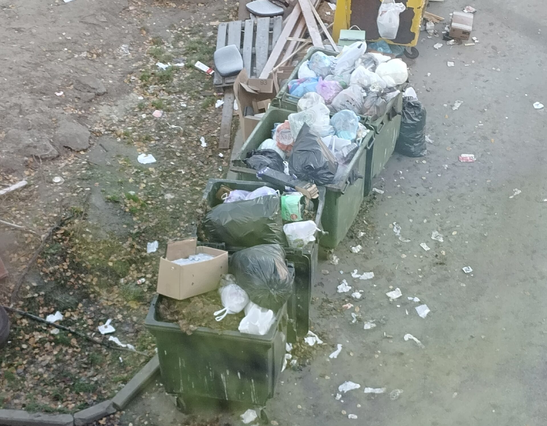 Жители одного из районов в Петрозаводске выходят из дома на мусорную свалку