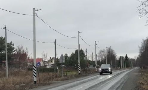 Линию наружного освещения провели в одном из поселков Карелии