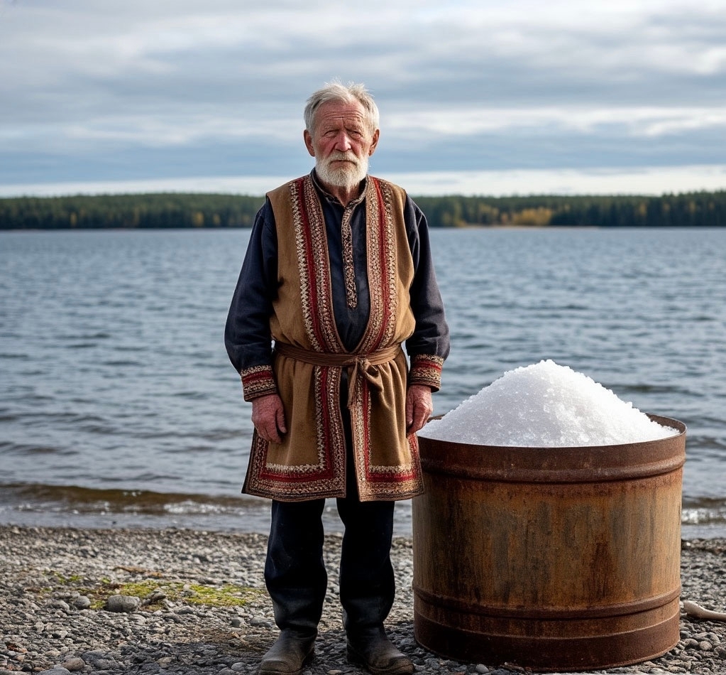 Поморскую соль в Карелии добывали с помощью мороза и солнца