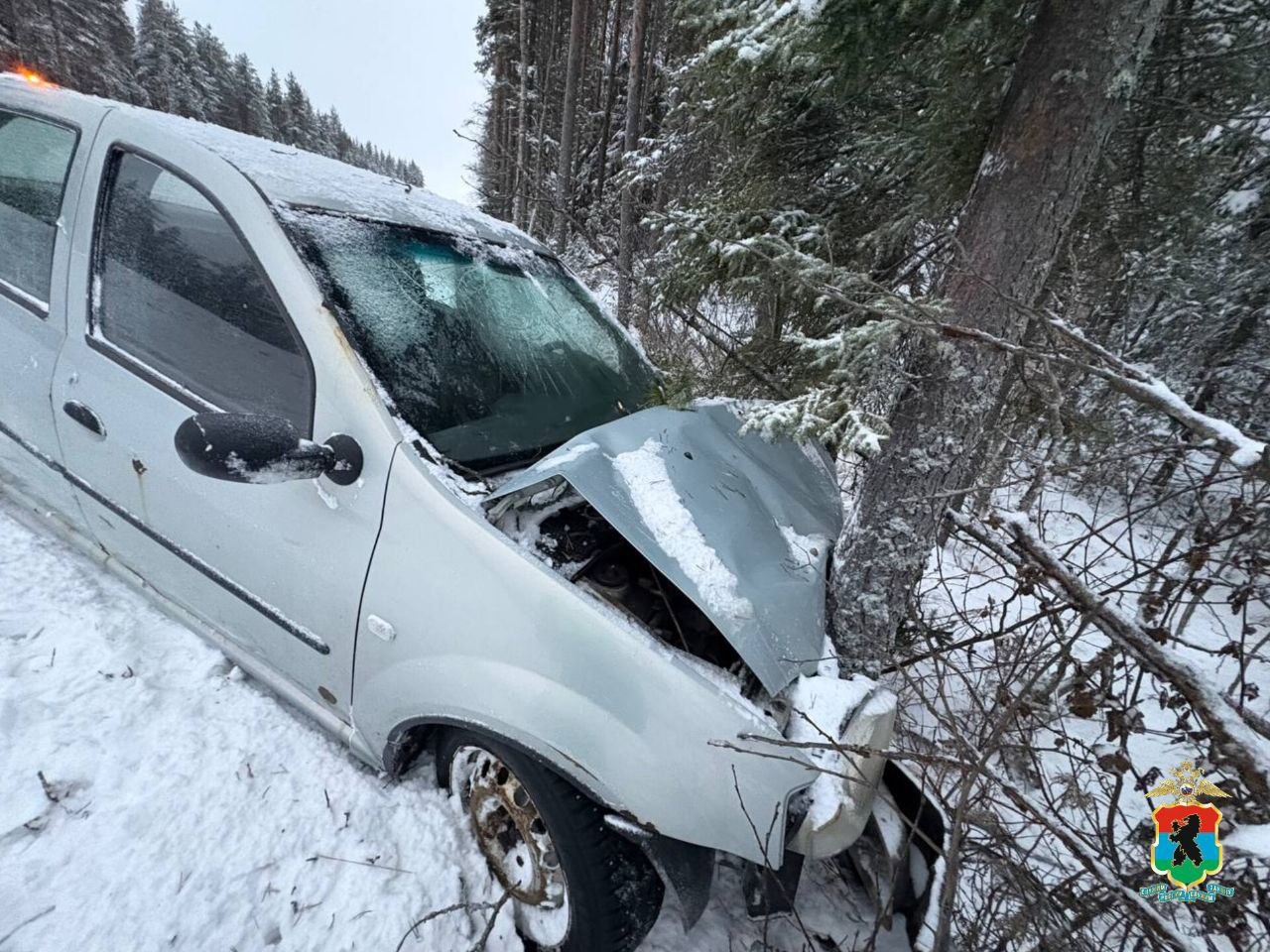 Пострадавший пассажир слетевшей с трассы в Карелии машины не был пристегнут
