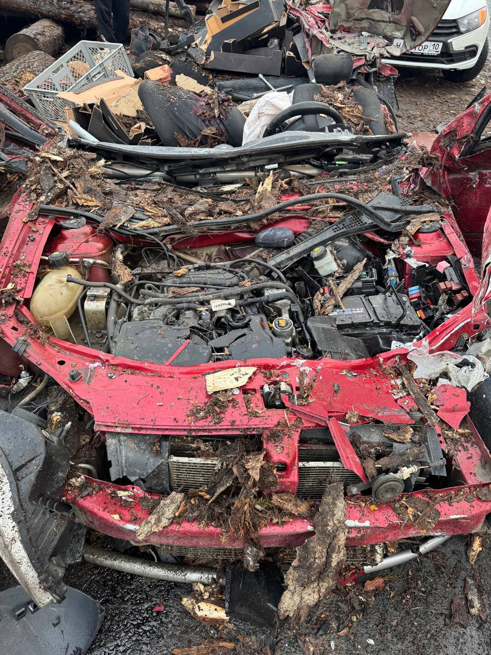 Появились фото с места смертельной аварии в Прионежье