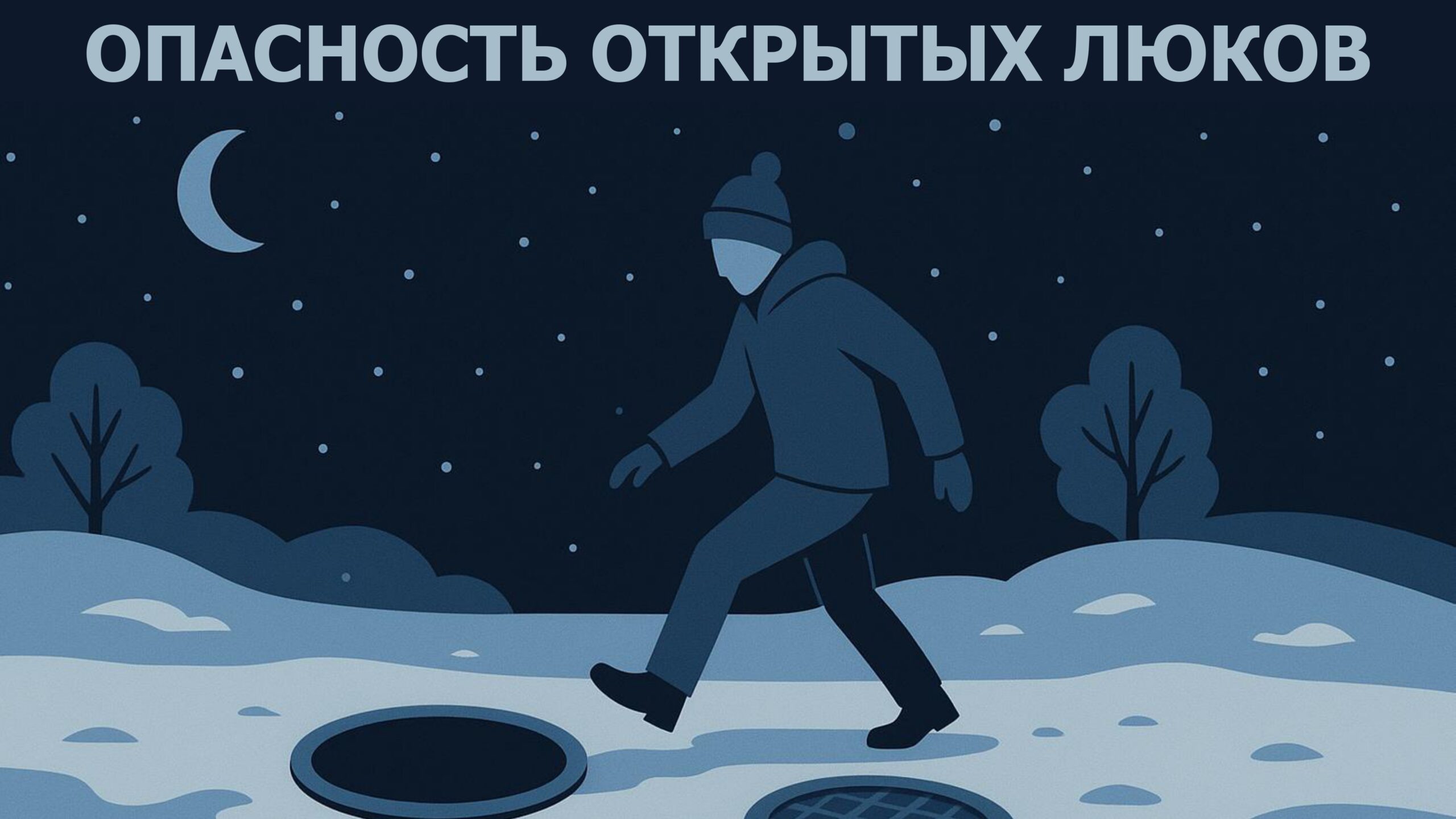 «ПКС – Водоканал» предупредил, что открытые люки в темноте таят особую опасность