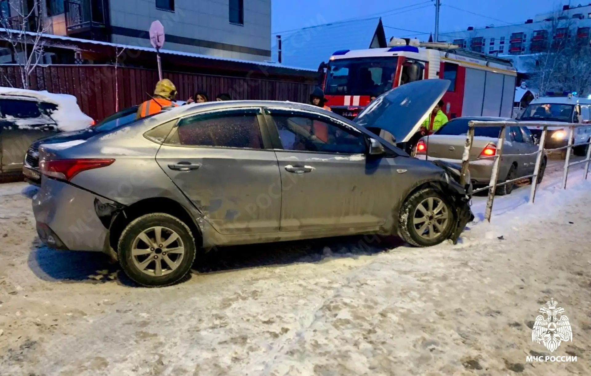 Три автомобиля столкнулись в Петрозаводске