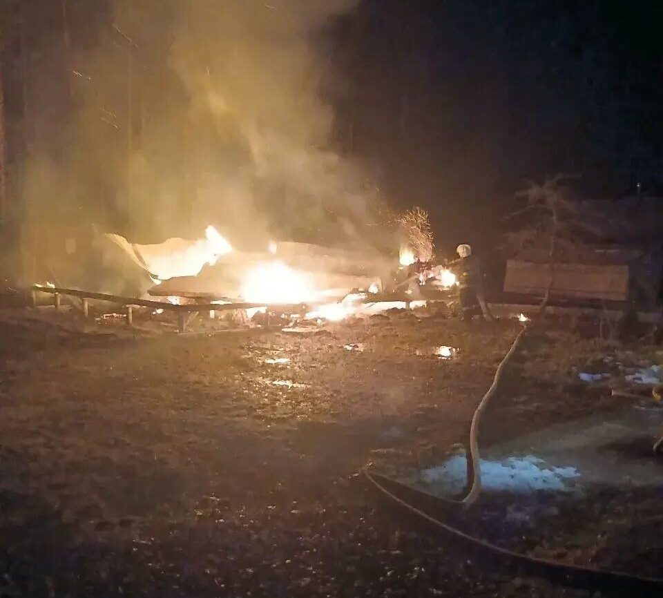 Дача полыхала под утро в Пряжинском районе Карелии