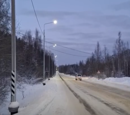 Наружное освещение оборудовали на подъезде к станции Хуухканмяки