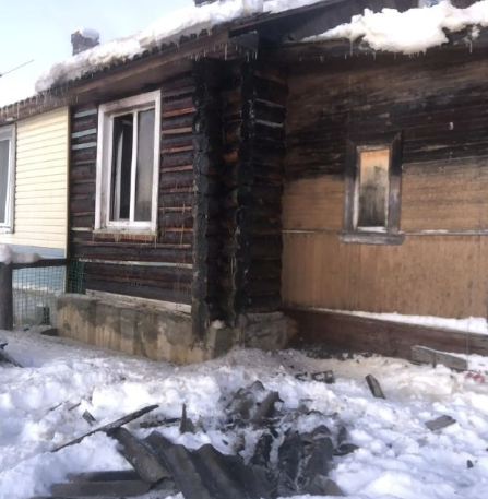 В Медвежьегорском районе выгорела квартира в трехквартирном доме
