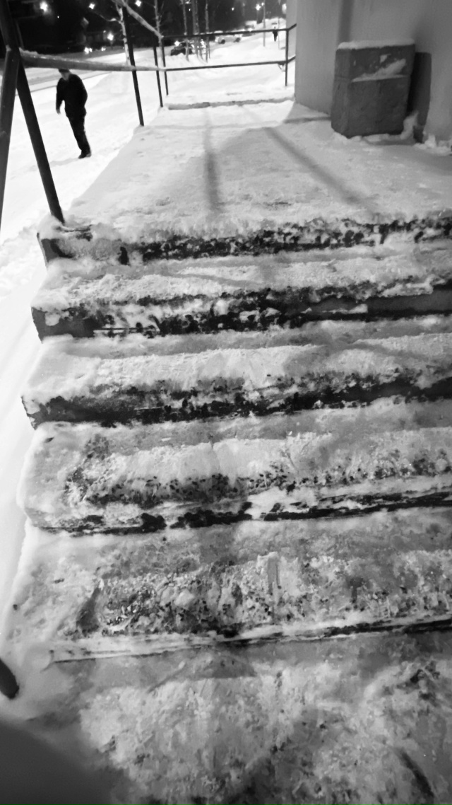 «Сыпать песочком нужно»: беременная женщина упала на скользких ступеньках торгового центра Петрозаводска