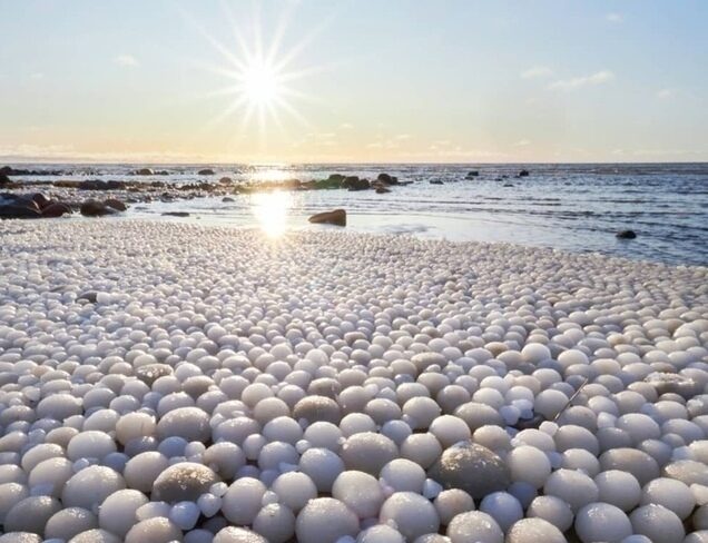 «Ледяные яйца»: жителей Финляндии удивило необычное природное явление