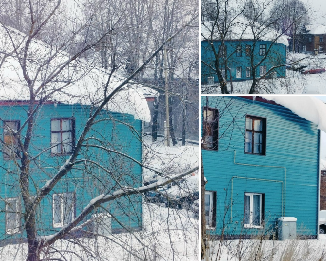 Свисающий с крыш снег угрожает жителям Кондопоги