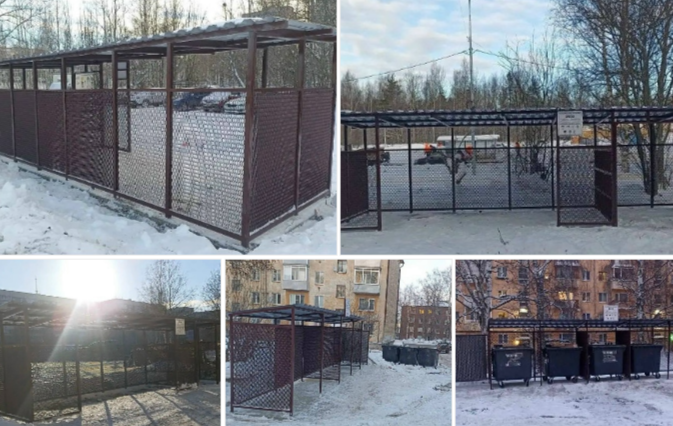 Четыре новые контейнерные площадки установили в Петрозаводске