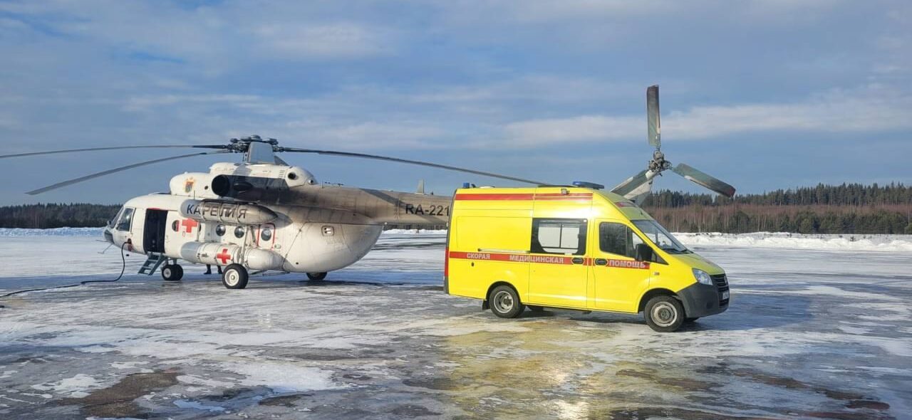 С начала года более 30 человек в Карелии доставлены к месту лечения вертолётом санавиации