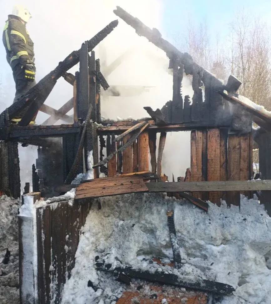 Огонь сдерживали всем миром в Пудожском районе до приезда пожарных