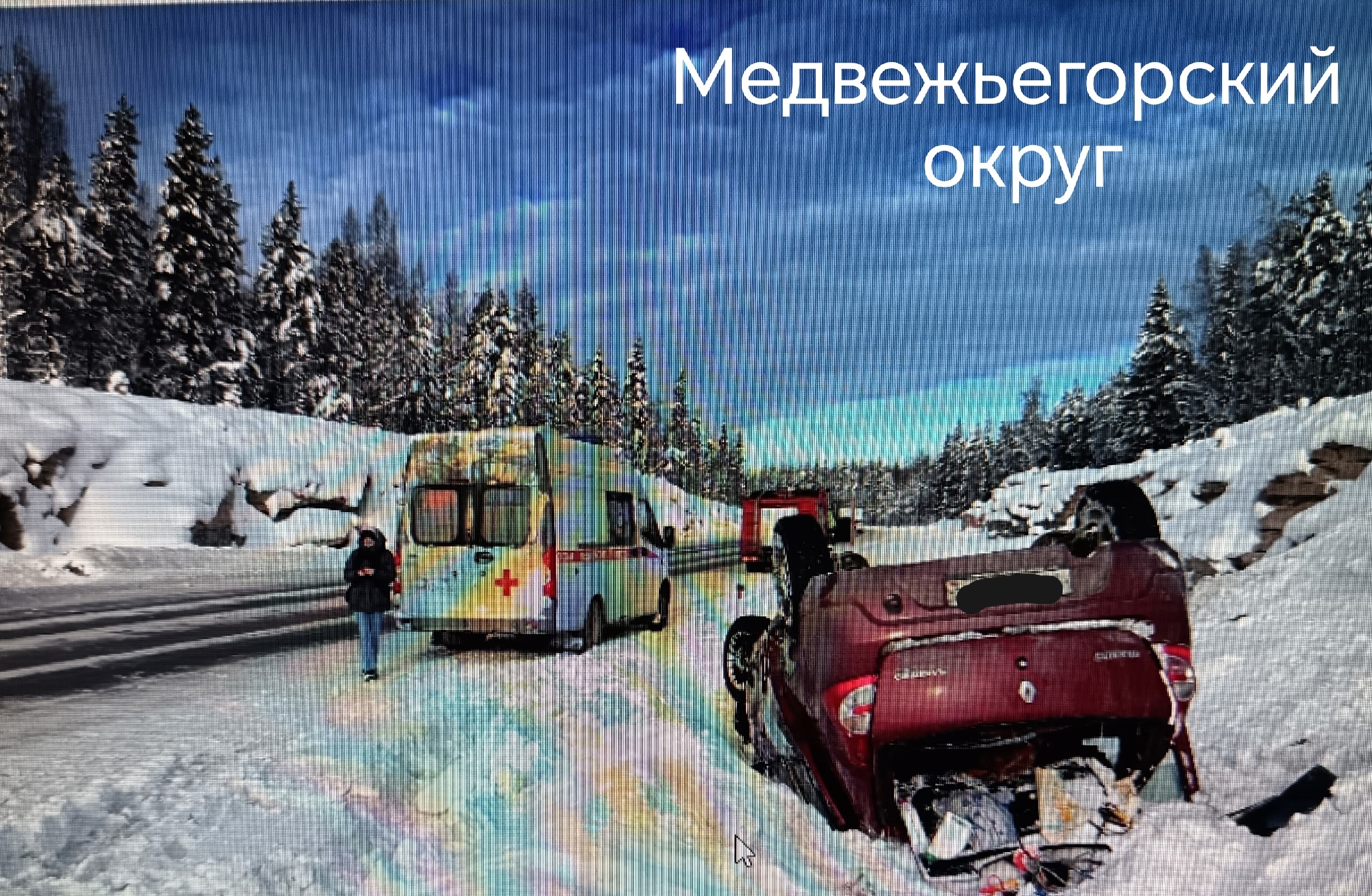 Автомобиль вылетел в кювет в Медвежьегорском районе