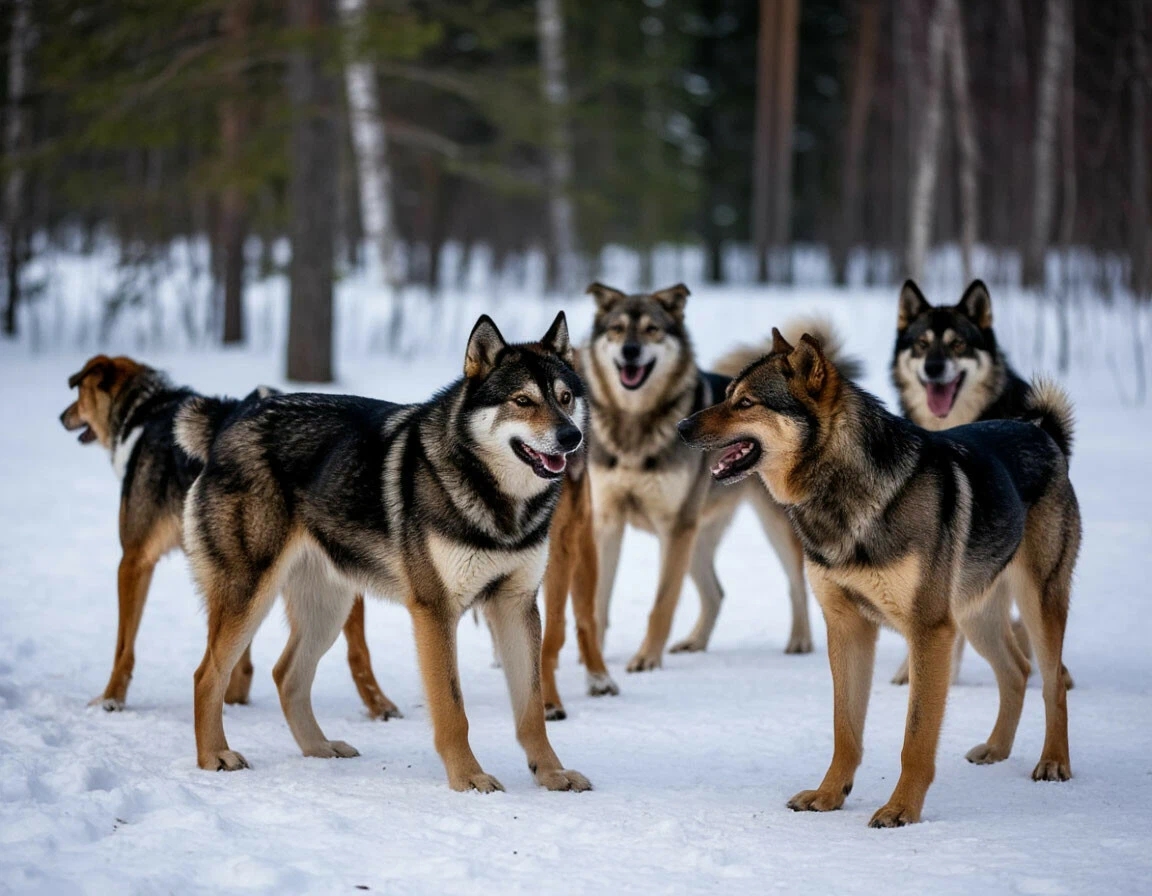 Жителей Калевальского района предупредили о стае бродячих собак в лесу