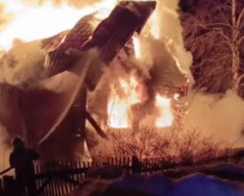 Частный жилой дом сгорел в Прионежском районе