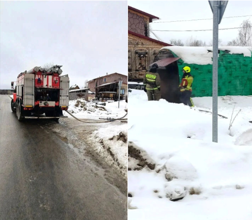 Баня горела в Прионежском районе