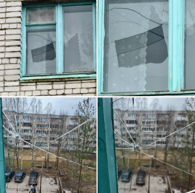 Неизвестный обстрелял окна в Питкяранте