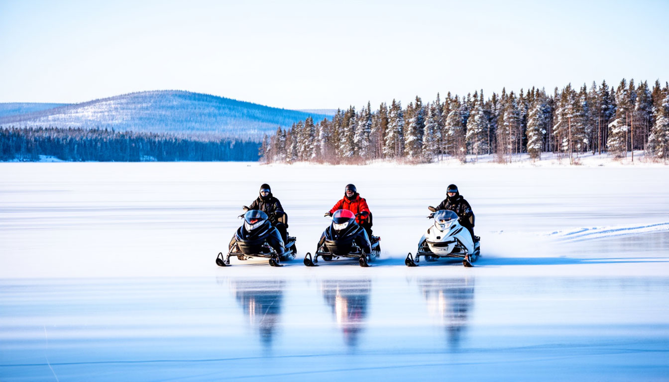Этой зимой в Карелии спрос на прогулки на снегоходах вырос в полтора раза