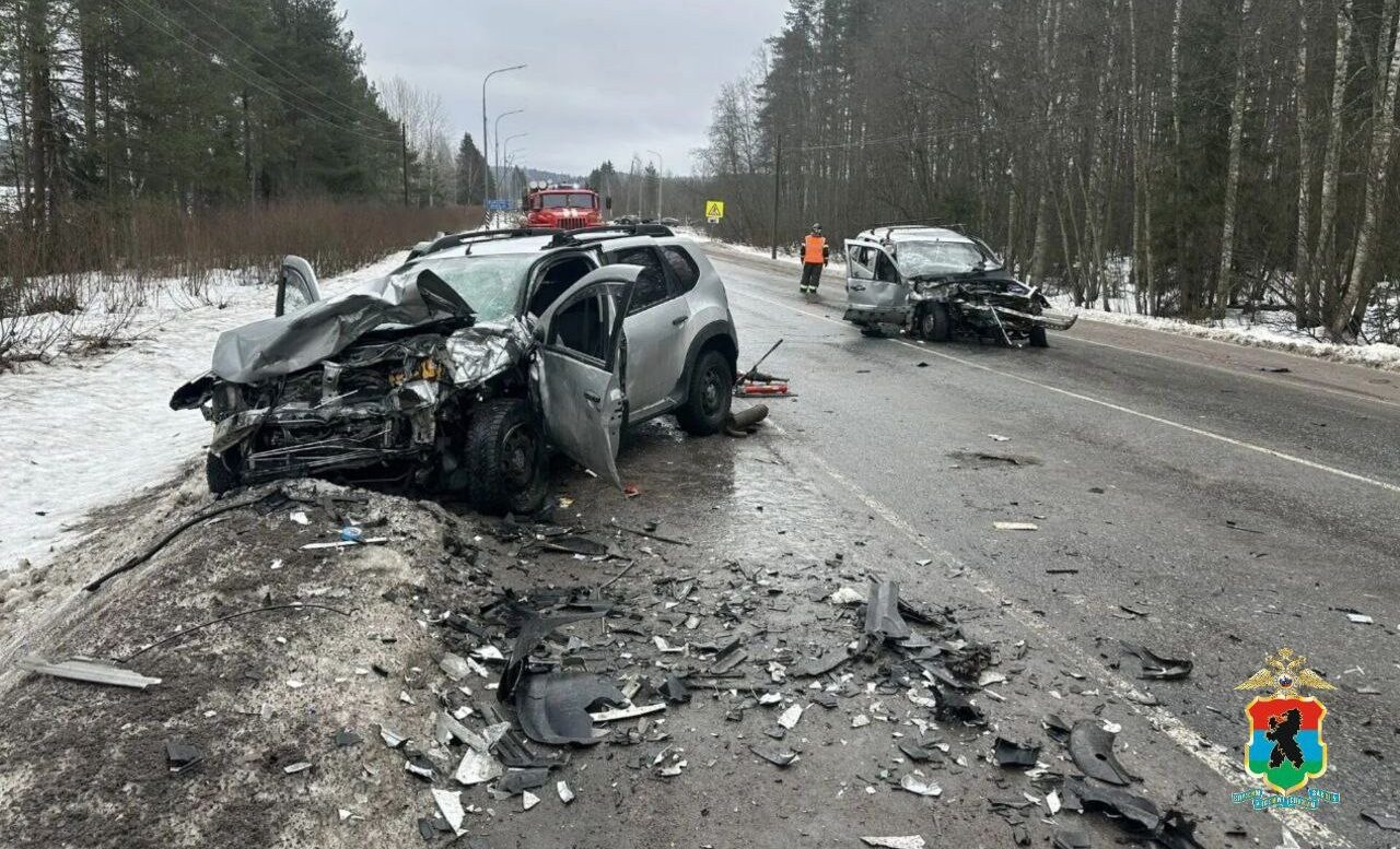 Один человек погиб, четверо получили травмы в массовом ДТП на трассе в Карелии