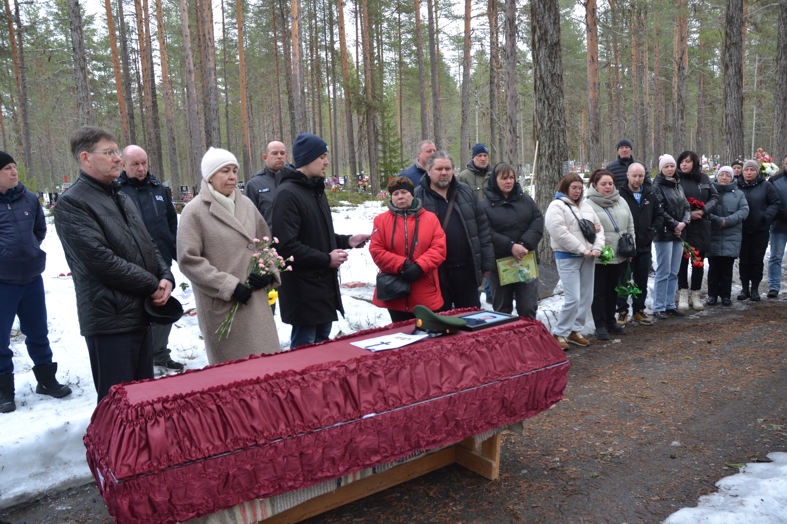 Жители Калевалы простились с земляком, погибшим во время СВО