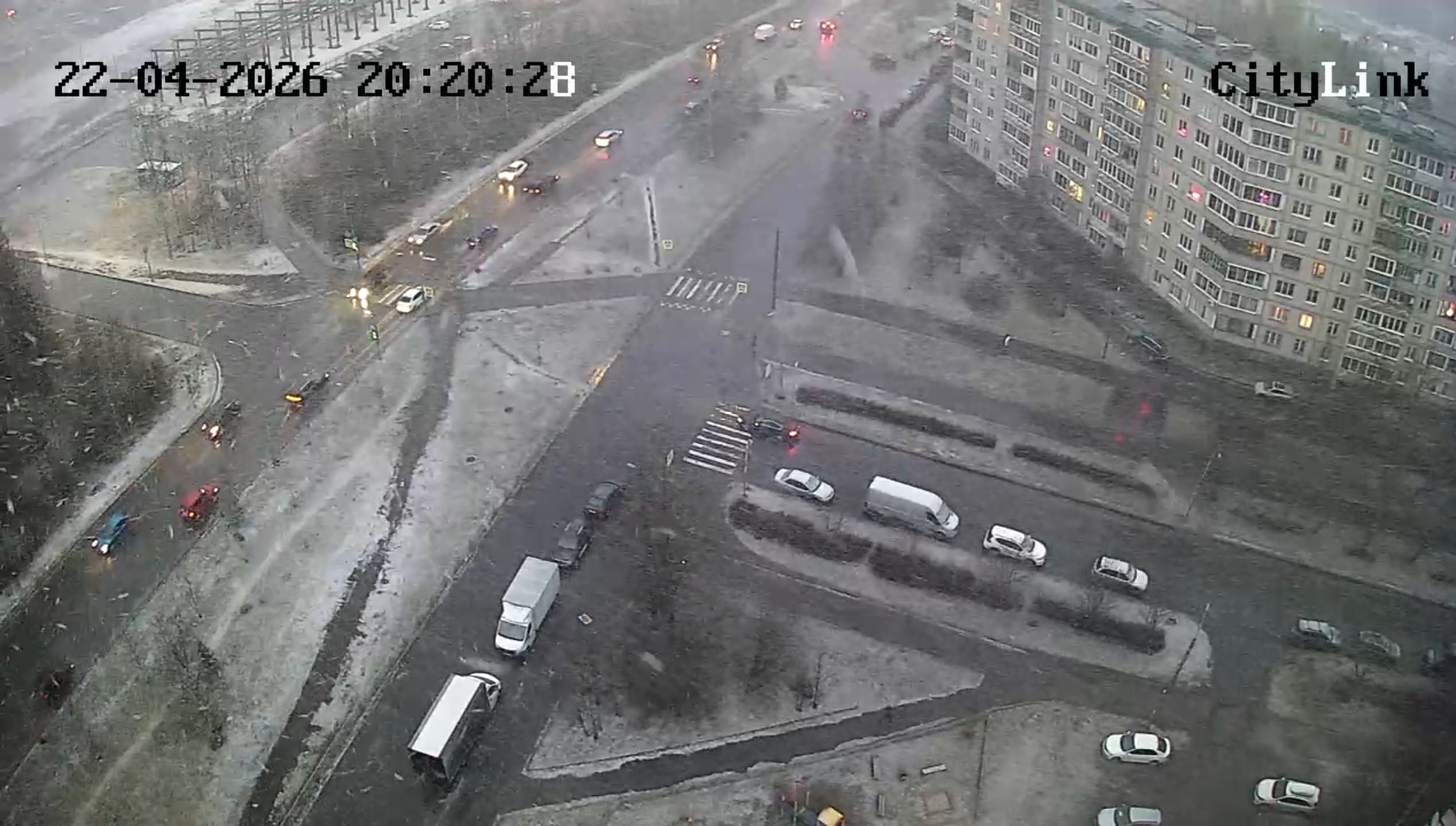 Самая высокая точка в Петрозаводске побелела от снега