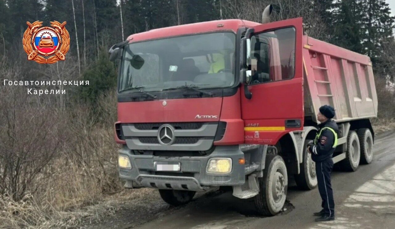 Водители большегрузов попались на серьезных нарушениях в Карелии