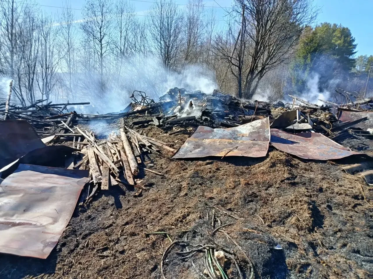 В Олонецком районе огонь чуть не уничтожил жилые дома и близлежащий лесной массив
