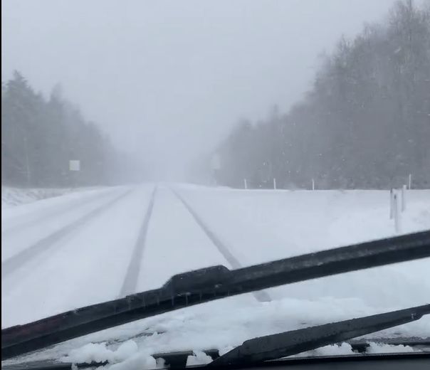 Мощный циклон захватил Карелию: непогода набрала обороты, трассу замело снегом