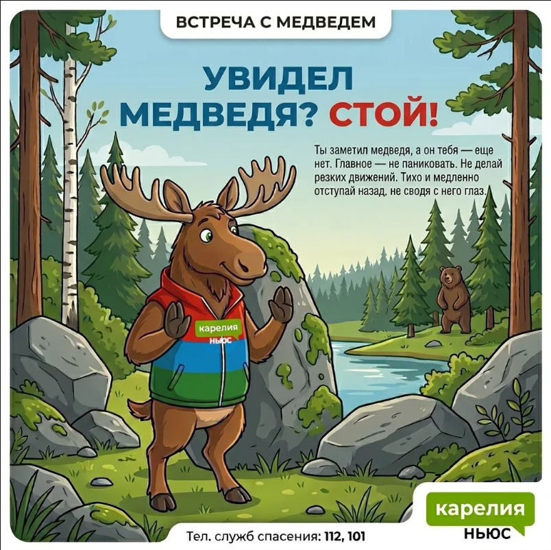 Встреча с медведем в Карелии: 10 правил выживания от лося Топи