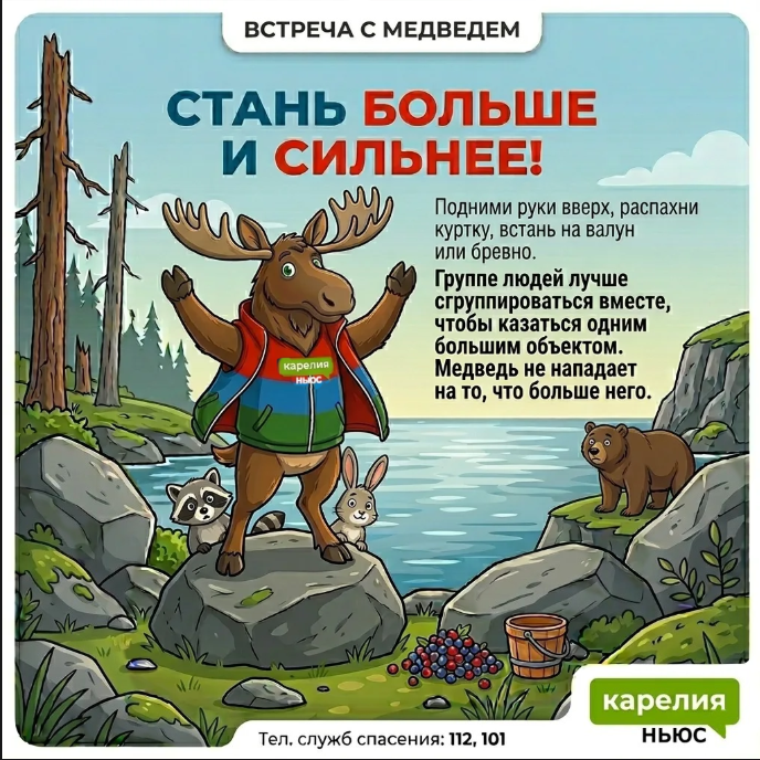 Встреча с медведем в Карелии: 10 правил выживания от лося Топи
