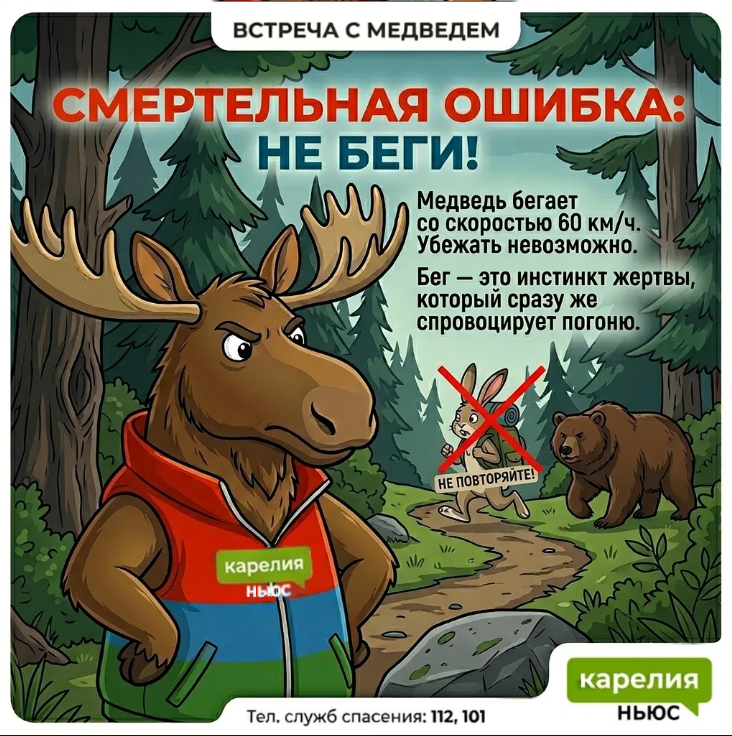 Встреча с медведем в Карелии: 10 правил выживания от лося Топи