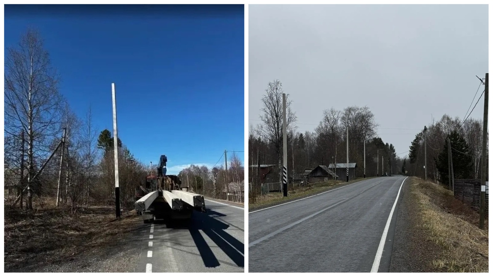 Новую линию освещения строят вблизи старинного поселка в Карелии