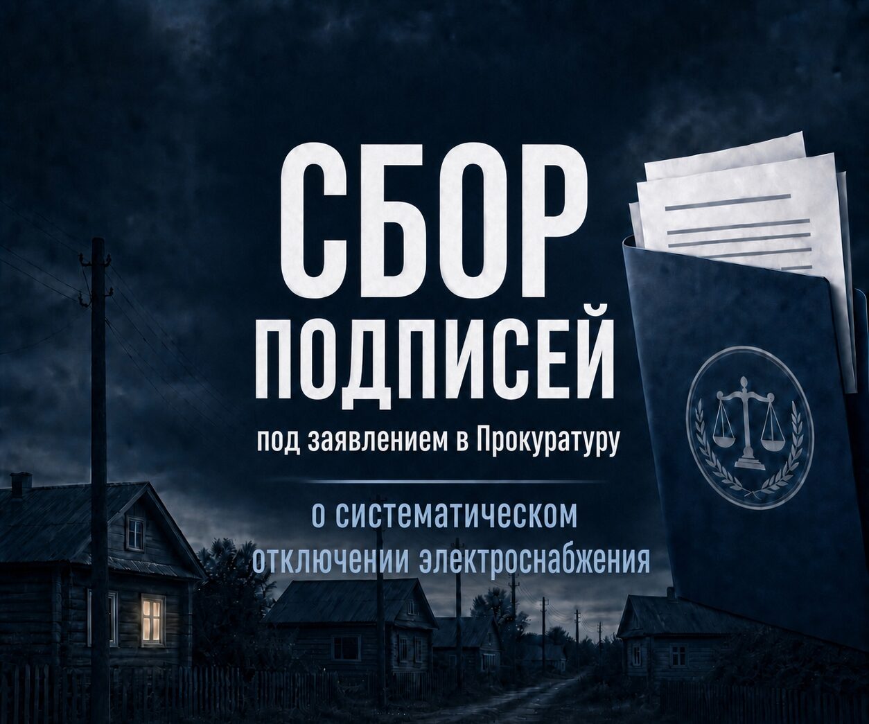 Жители карельской деревни собирают подписи в прокуратуру из-за отключений света