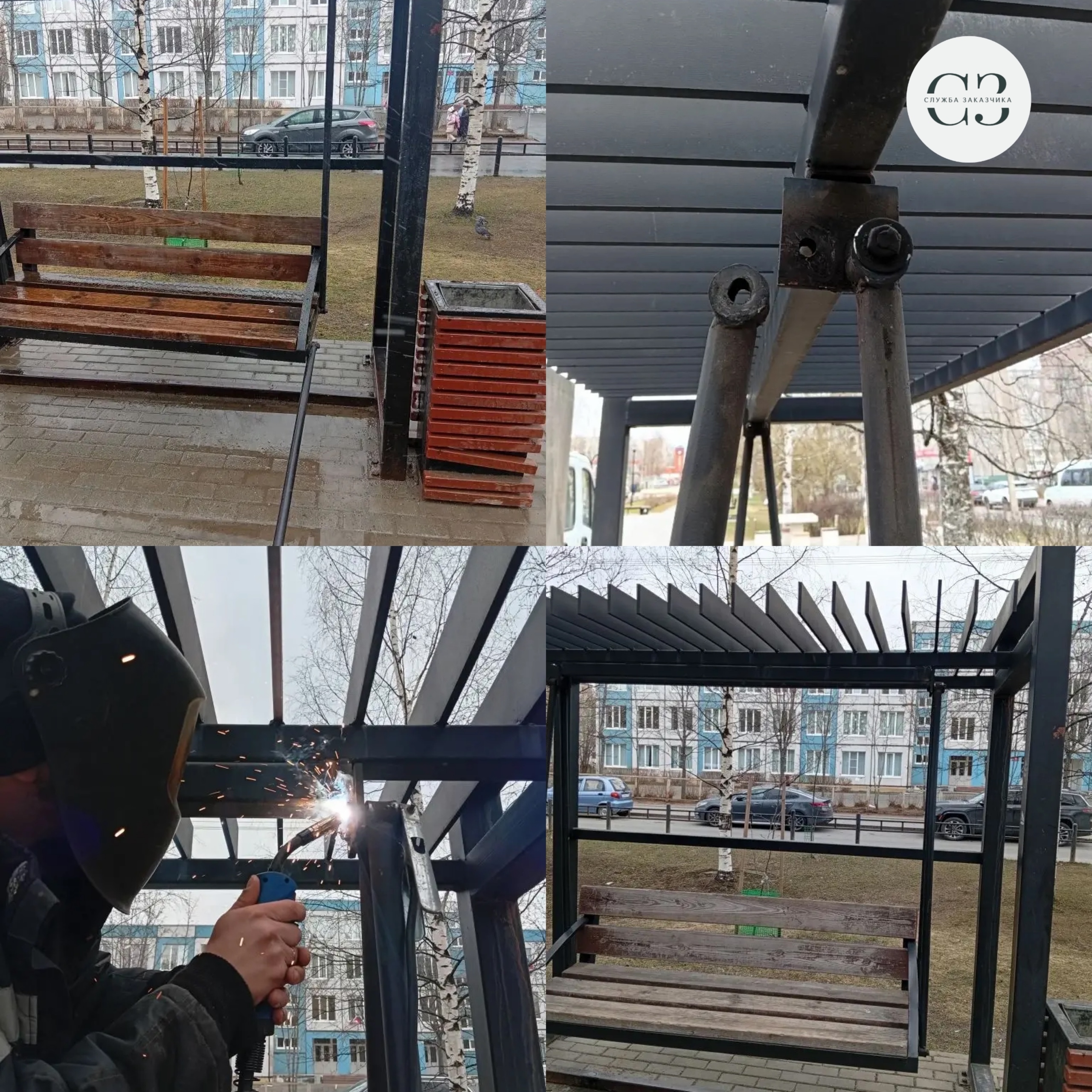Качели отремонтировали на Березовой аллее в Петрозаводске