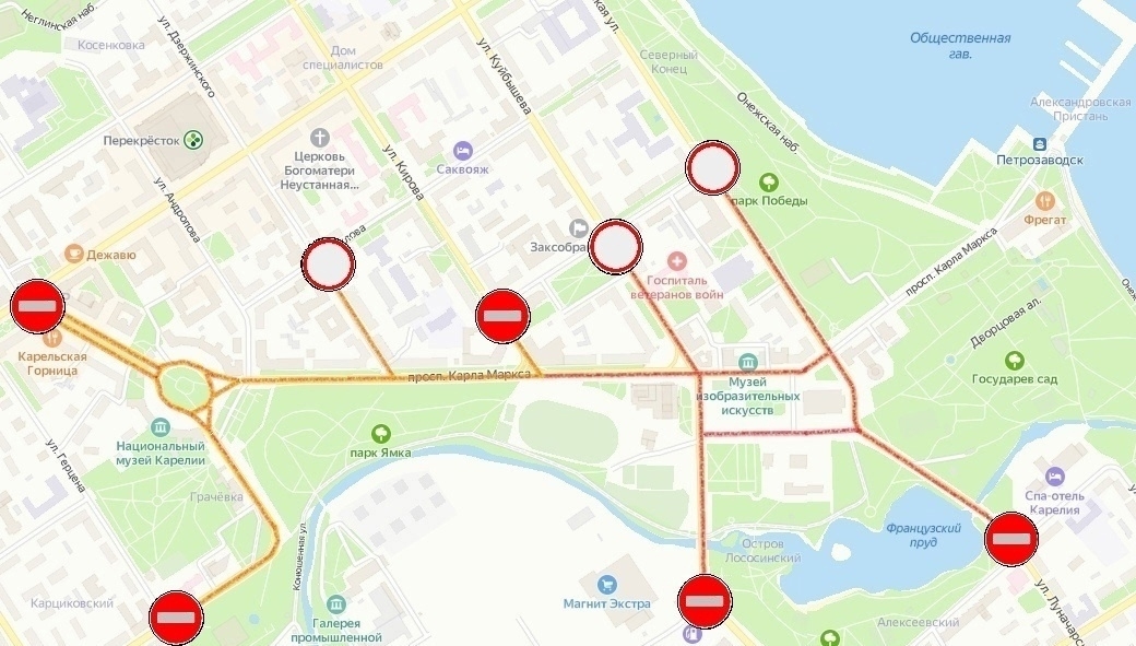 В День Победы изменится схема движения в Петрозаводске