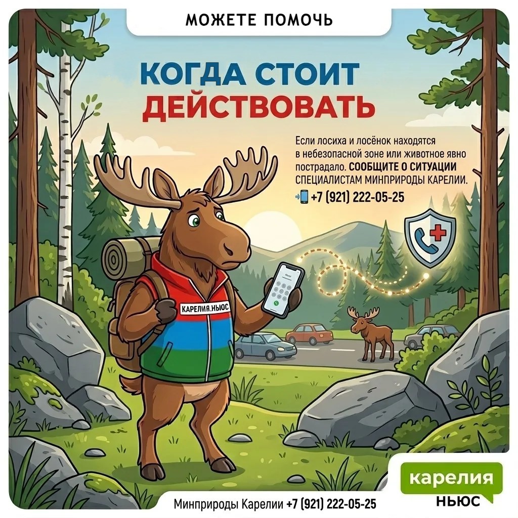 Осторожно, лосята! Топи рассказывает о безопасности в лесах Карелии