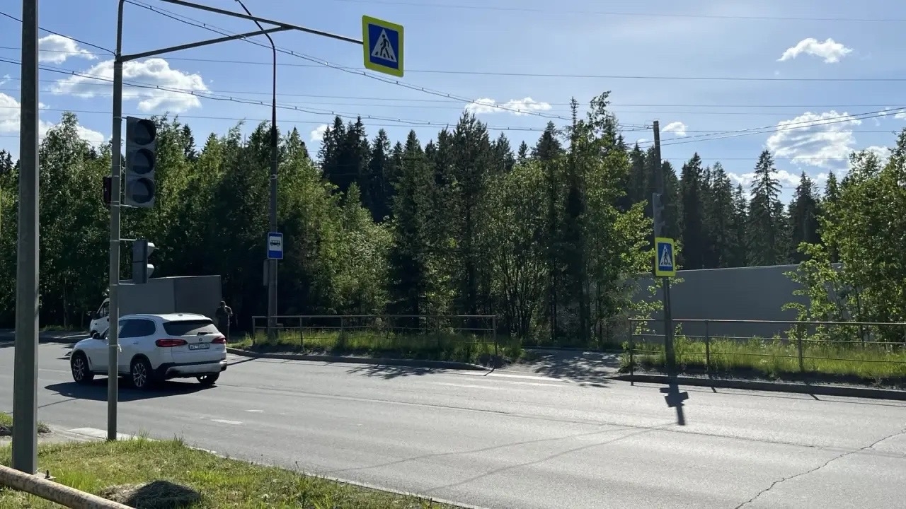 На Лесном проспекте в Петрозаводске установили новый светофор