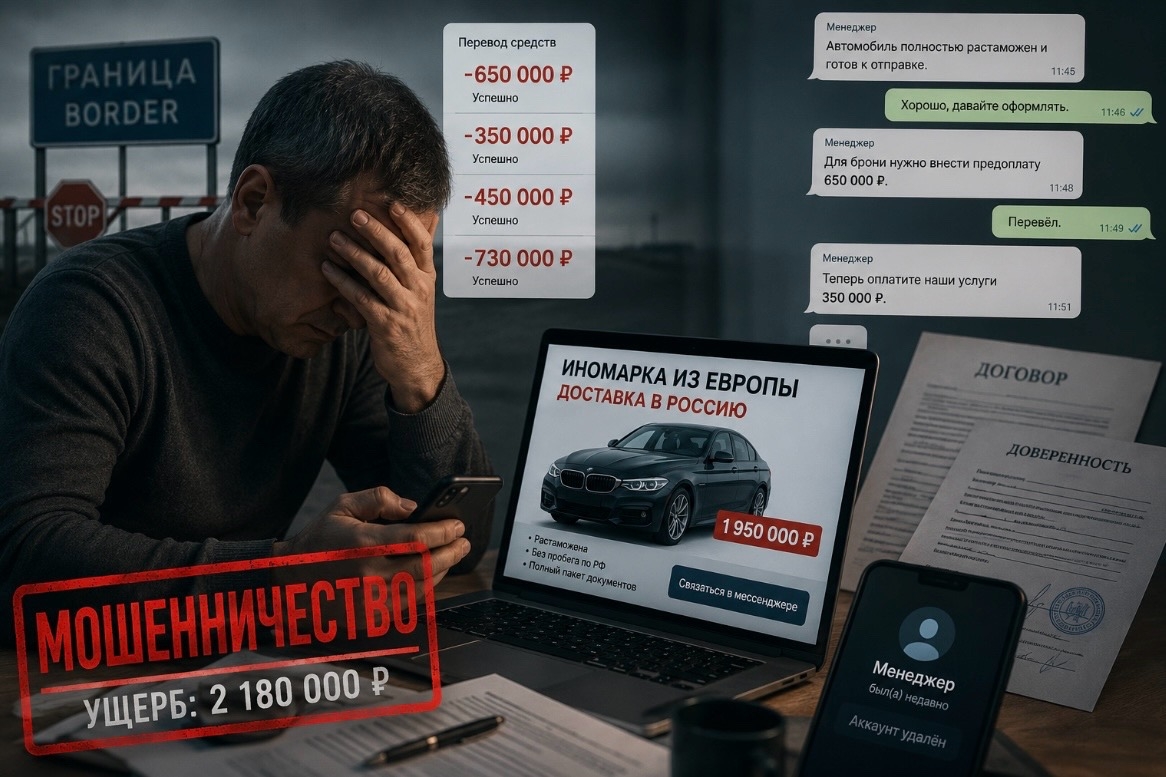 Житель Карелии перевёл мошенникам больше 2 миллионов за «иномарку из Европы»