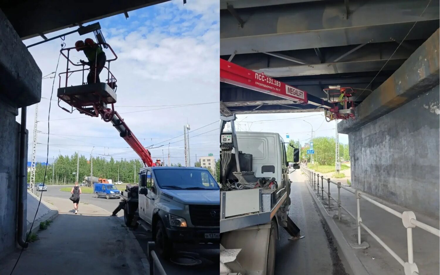 Под мостом на улице Чапаева в Петрозаводске модернизировали освещение
