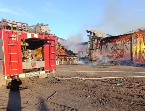 Пламя бушевало в Соломенном: пожарные отстояли жилые дома от огня