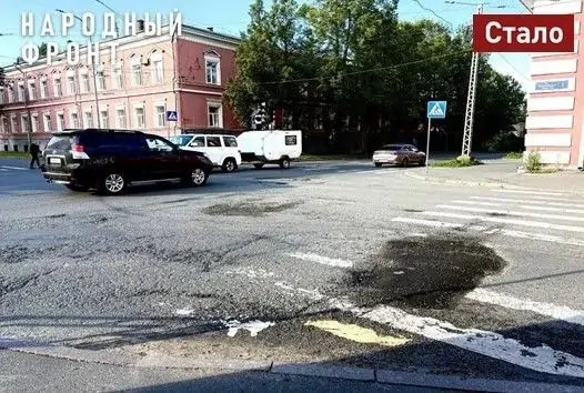 Дорожные ловушки устранили на оживленном перекрестке в Петрозаводске