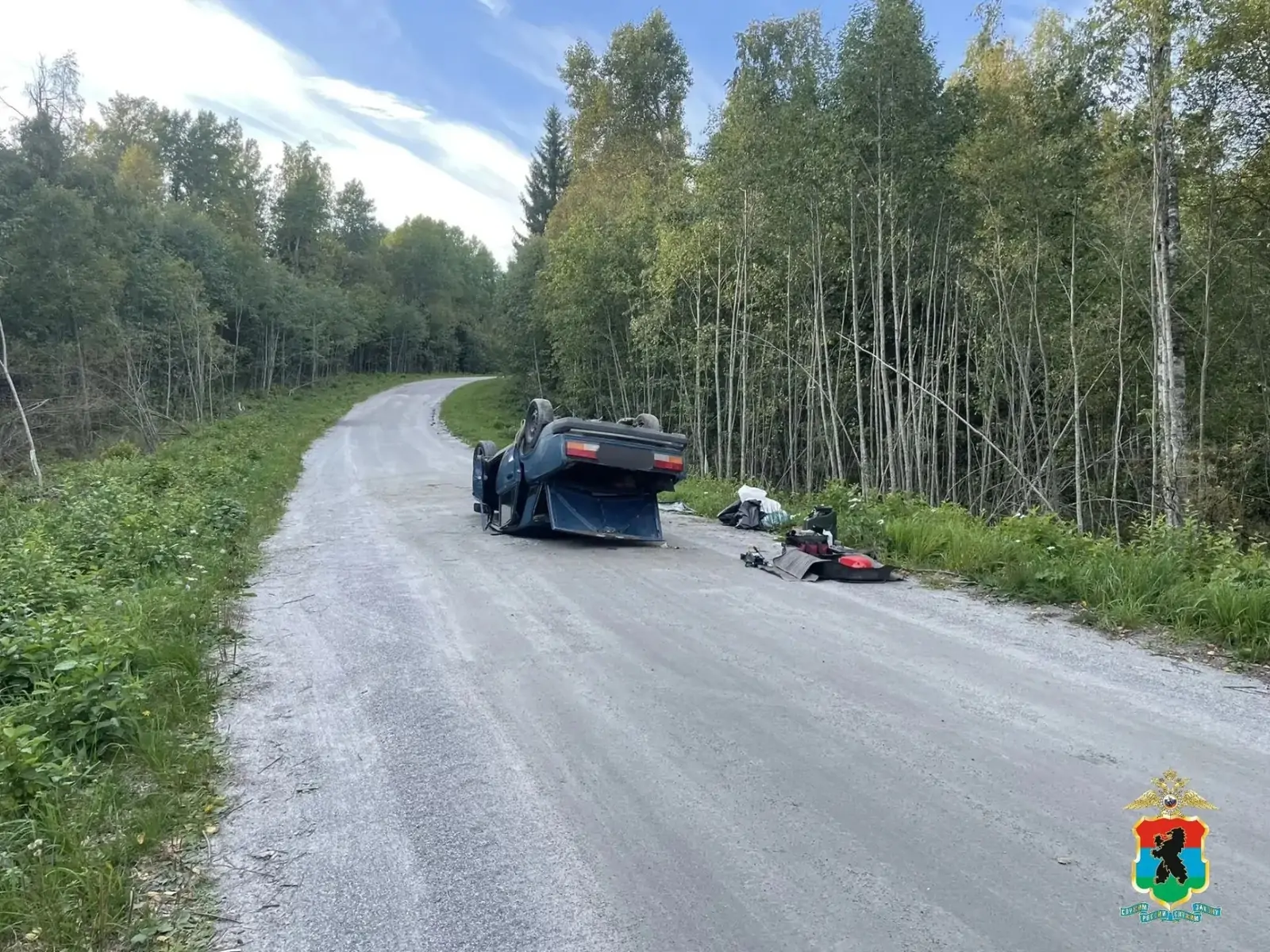 Житель Петрозаводска напился и перевернул авто на грунтовой дороге