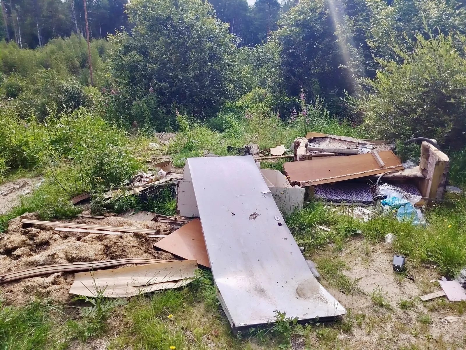Дважды за лето убрали незаконную свалку в лесу Карелии