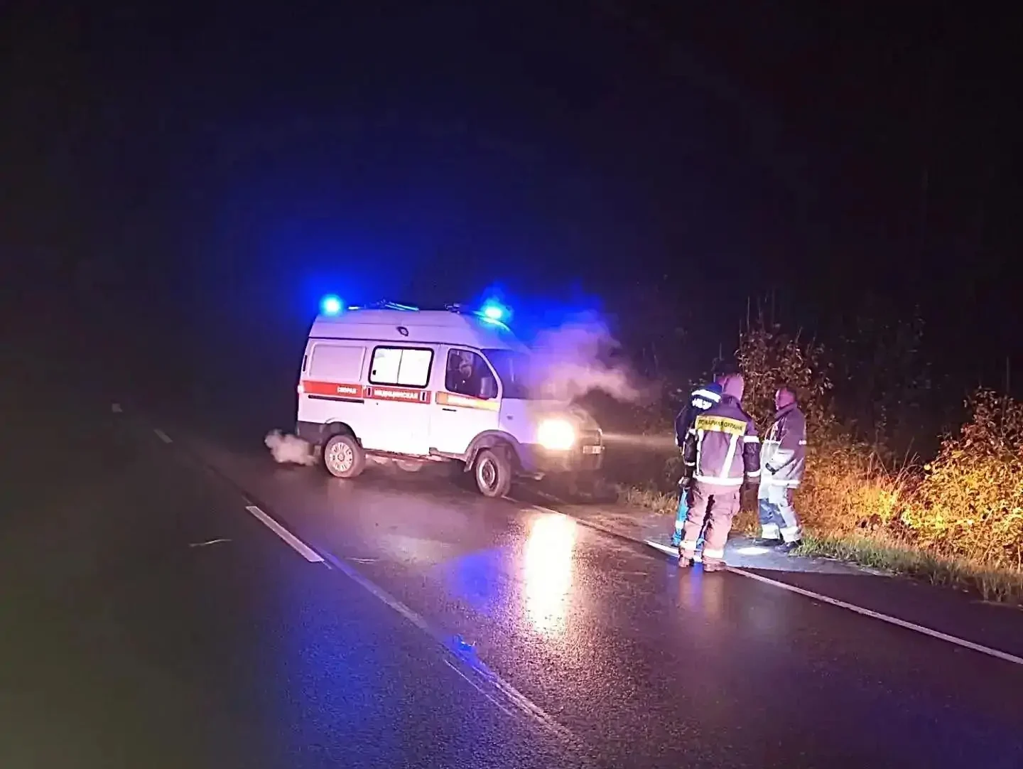 Мотоциклист вылетел в кювет на дороге под Петрозаводском